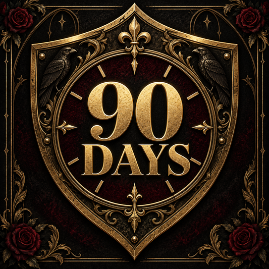 90-day extended warranty: gold 90 DAYS shield